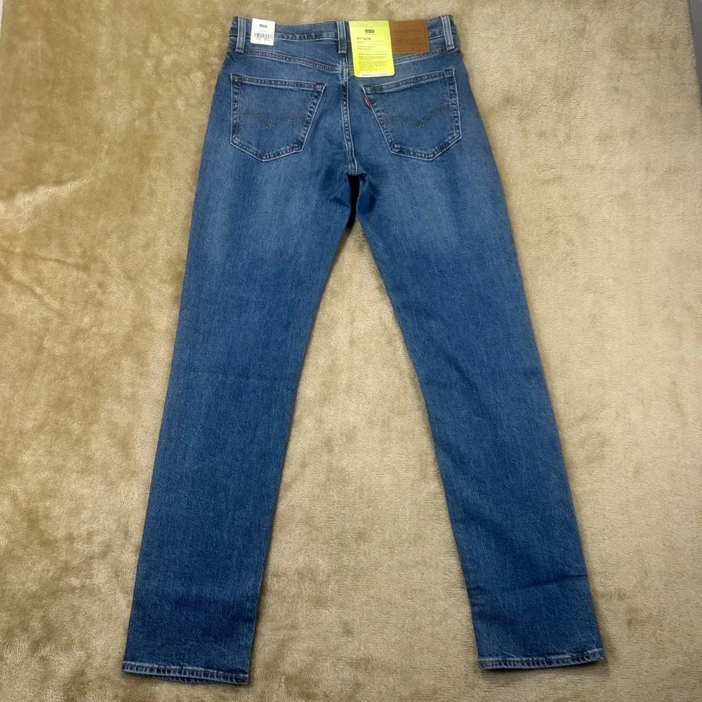 Levis Premium 511 Slim Mens Jeans 31x34 Blue Premium Performance 04511-5242 NWT